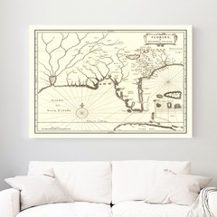 Old Map of Florida 1834 – Vintage Florida Art