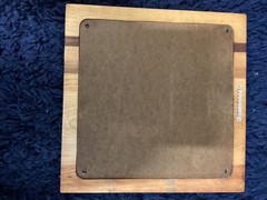 Rustic Wood Frame With Circle Mirror 12”x 12” Very Nice