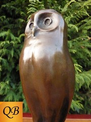 ART DECO BRONZE STATUE 1920’S STYLISED LITTLE OWL FIGURINE SCULPTURE BIRD FIGURE