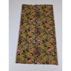 Vintage Jacobean Style Printed & Embroidered Floral Tapestry 49x29in