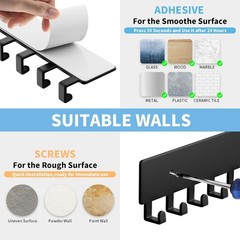 Key Holder for Wall, Key Hooks with 10 Hooks Wall Mounted Key Holder for Hallway