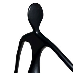 Modern “Ballet Dancers” Sculpture Black Metal Abstract Bodrul Khalique Style 10″