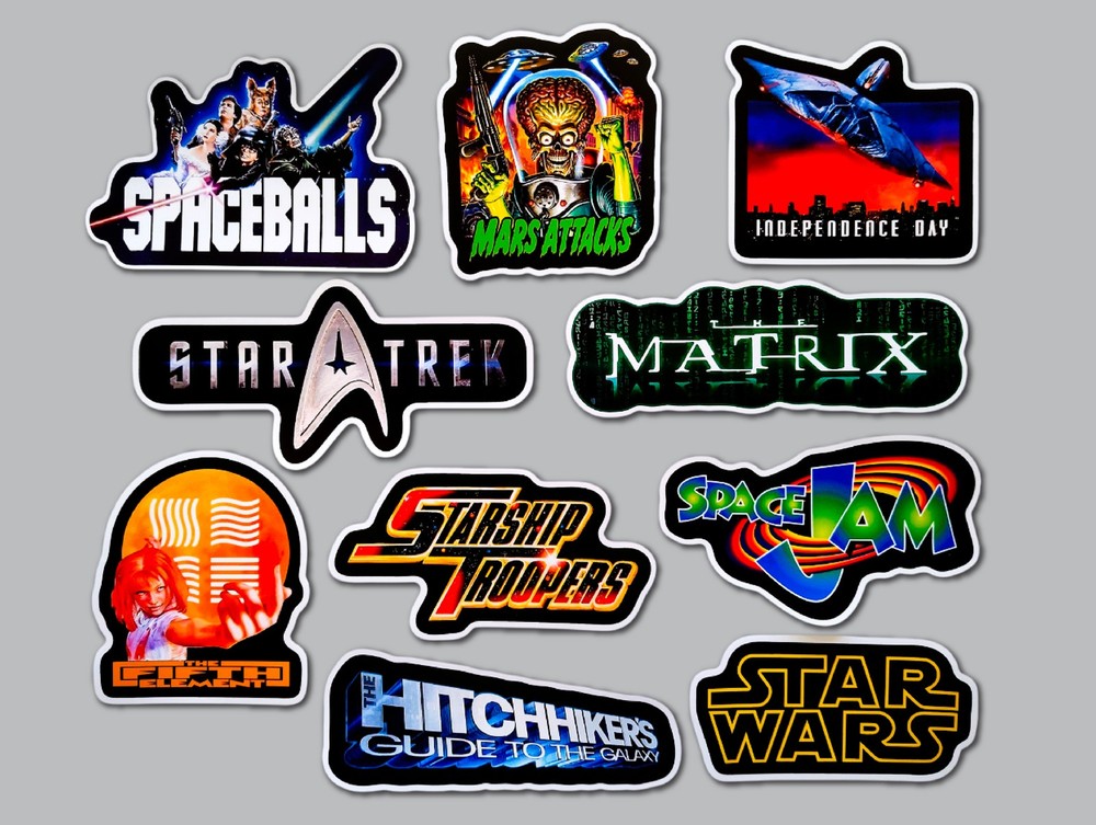Classic Movie Sticker Lot (10 Stickers) SET 7 horror adventure alien sci-fi