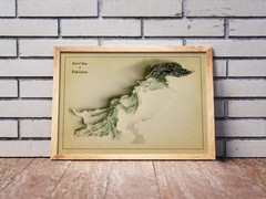 Pakistan Map, Pakistan 2D Relief Map, Pakistan Vintage Map – 2D Flat
