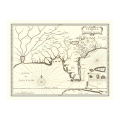 Old Map of Florida 1834 – Vintage Florida Art