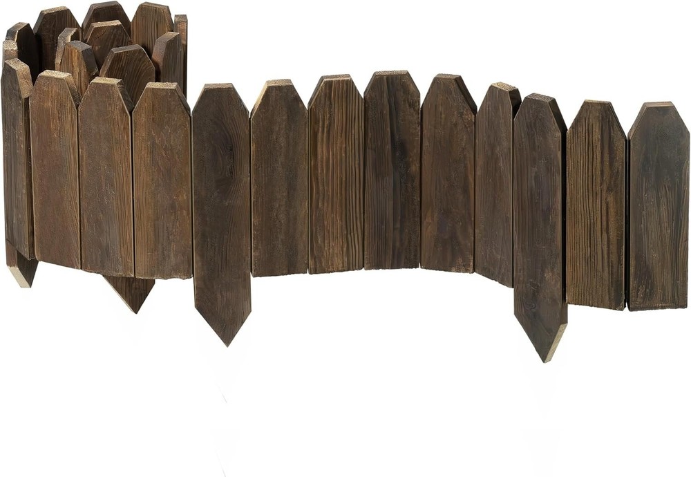 1 Pack,Wooden Fence Border Decorative Picket Panels for Flower Bed Barriers