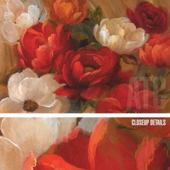 36W”x24H” JARDIN DE CORAIL by NAN – BED OF FLORAL HEAVEN – CHOICES of CANVAS
