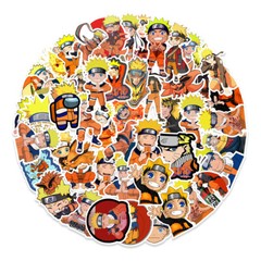 50 Pcs Stickers Naruto Uzumaki Anime Skateboard Luggage Phone Laptop Car Vinyl