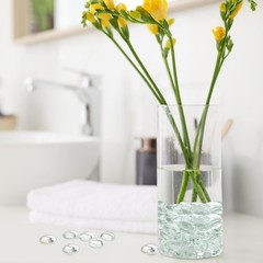 FANTIAN 1lb Clear Glass Beads for Vases, 100 Pcs 1 Pound,