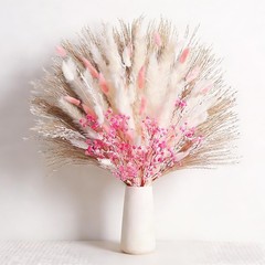 Hapart Bunny Tails Dried Flowers Bouquet Nature Colorful Pampas Grass with Ba…