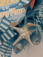 Dolphin, Beach, Summer, Hanging Wreath. Handcrafted. Brand New. Indoor/Outdoor ￼