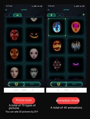 LED Light Up Mask Costume Cosplay Party Rave EDM Festival Glow Face Changing