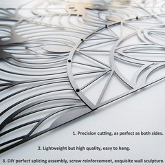 Large Metal Mandala Wall Art, Unique Lotus Flower Wall Decor Artwork, Suitabl…