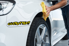 Custom Laser Cut Car Fender Acrylic Emblem Badge MULTI COLOR Custom Text Names