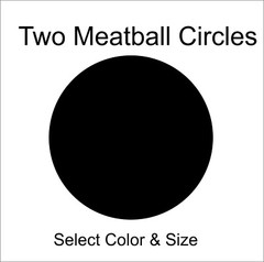 Race Decals Plain Meatball Circle – Select Size & Color – Set of 2