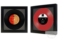 2 Pack 45 Single 6 7/8″ Vinyl Record Frame, Display 45 rpm Vinyl Record with Mat