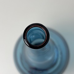 IKEA Blue Art Glass Bud Vase 12.5″ Tall Scandinavian Modern Home Decor