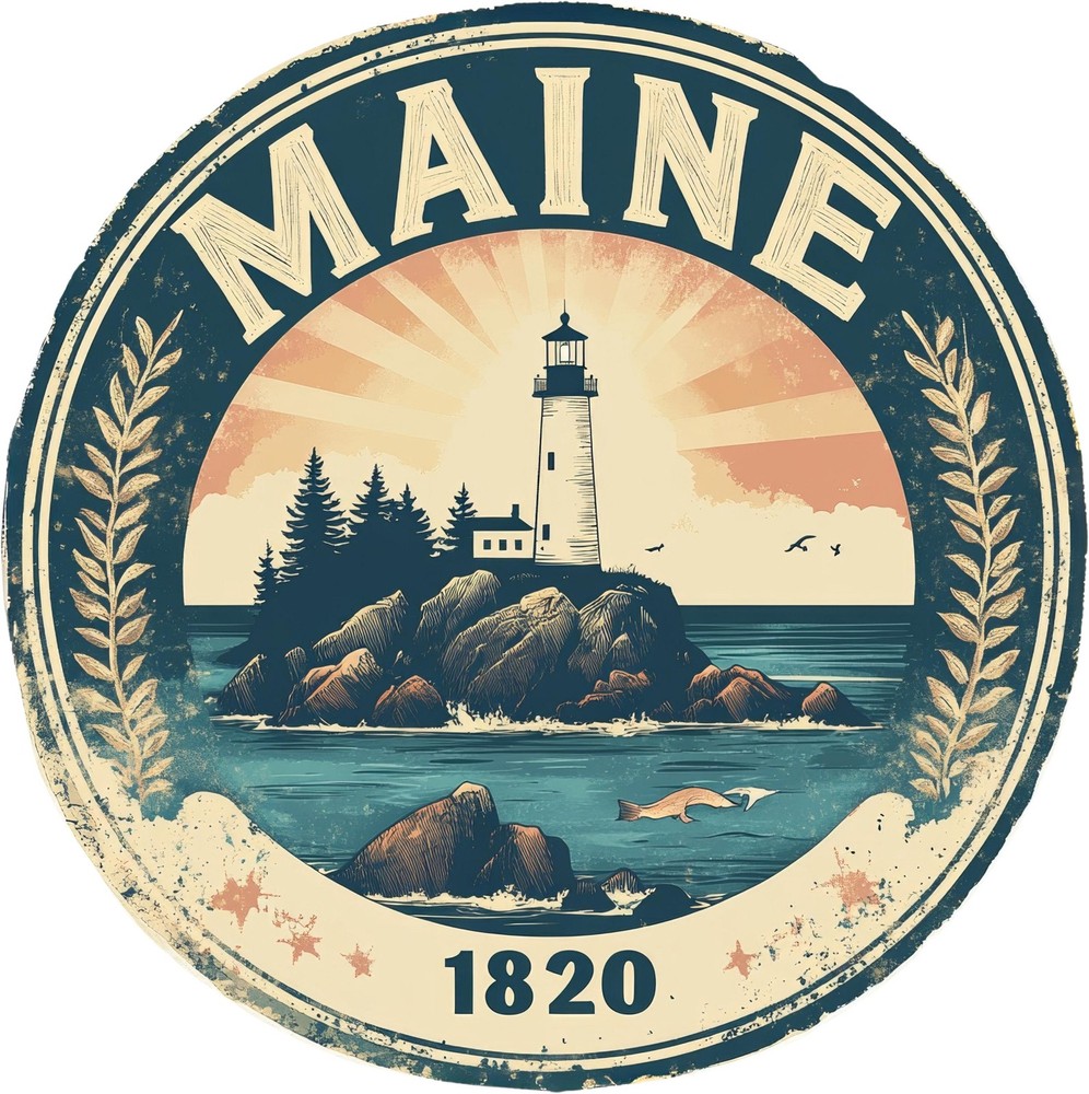 Maine Aluminum Round Weatherproof Sign