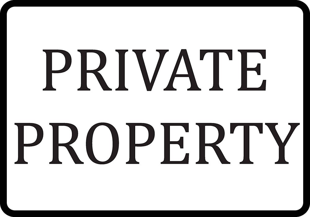 Private Property Aluminum Metal Sign 8X12