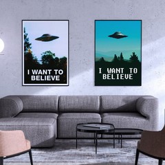 I want to believe — Original The X-Files poster (Ver.2, Season 4-5, 1996-1997)