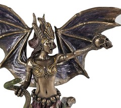 9 3/4″ Lilith Queen of Demons Empress of Hell Statue Bronze Color Statue