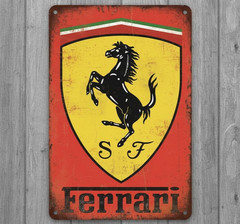 Ferrari 8 x 12 Vintage Novelty Metal Sign Made In USA New!