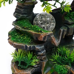 Indoor Water Fountains Zen Desk Rockery Waterfall Fountain Tabletop Ornament NEW