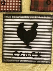 3 Barnyard Animals Paper On Canvas Wall Art. Wooden Figures Letters 12×12