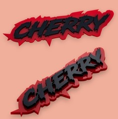 Custom Text Badge – Type Your Text – Lightning Font – Acrylic Custom Emblem.