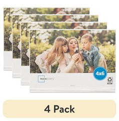 (4 pack) 4″ x 6″ Horizontal Bent Acrylic Tabletop Picture Frame