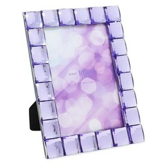 Isaac Jacobs Decorative Sparkling Light Blue Jewel Picture Frame, Photo…