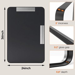 Black Metal Framed Vanity Mirror for Bathroom in 3 Sizes – Anti-Rust Finish