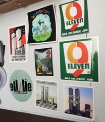 Alex Jones inspired STICKERS 9 Pack LOT September 11th INFO WARS Jason Bermas 😀