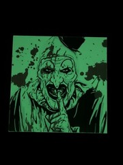 art the clown terrifier Horror 3 Inch Glow In The Dark Sticker Set Of 2