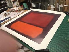 MARK ROTHKO Untitled (1962) 47″ x 45″ Poster 1998 Modernism Red, Orange, Purple