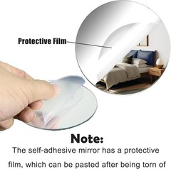 Acrylic Round Mirrors, 12 inch No Glass Circle Mirror Tiles Self Adhesive Mir…