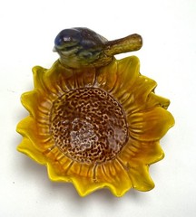 Ceramic Creative Birds Flower Soap Dish Tray Multifunctional