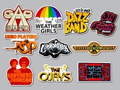 Funk Vinyl Sticker Lot (10 Pack) SET 2 weather girls gap band dazz o’jays disco
