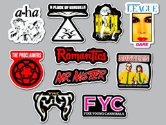 New Wave Vinyl Sticker Lot (10 Pack) SET 3 a-ha billy idol buggles cult fyc punk
