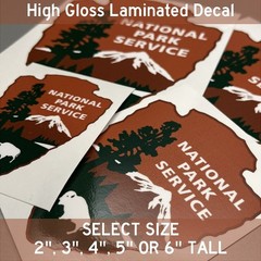 National Park Service High Gloss Laminated Stickers / Decals Choose Size 2-6″