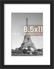 Timeless Black Photo Frame for 8.5×11 or 6×8 – Ideal Gift for All Occasions