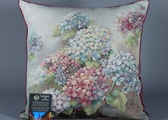 HINES OF OXFORD SUMMER HYDRANGEAS Luxury Tapestry Decorative Pillow 18″