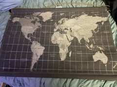 Unbranded Canvas Globe Map Hanging Poster Length 29 In Width 19.5 In