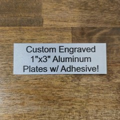 Silver Custom Engraved Aluminum Plate 1×3 Sublimation Plaque Name Tag Trophy Urn