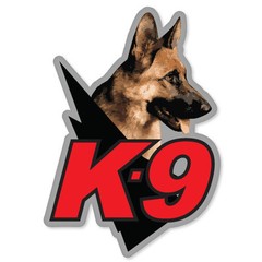 K9 unit police guard dog car bumper sticker 3″ x 5″