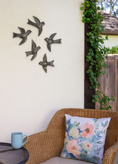 Metal Birds (Set of 5) Handmade, Fair Trade, Recycled Haitian Wall Décor 4″x5″