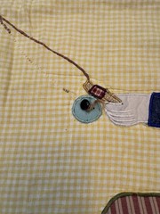 3D Fish Quilt Wall Hanging Plaid Border Thimbleberries Cottage Cabin Lodge