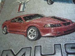 Mill Street Ford Logo Mustang Woven Graphic Tapestry Throw Blanket – Multi-Color
