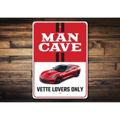Vette Lovers Only Chevy Corvette Metal Sign Chevrolet Automotive Car Man Cave