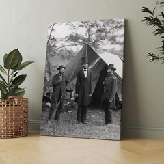Abraham Lincoln At Antietam Canvas Wall Art Print